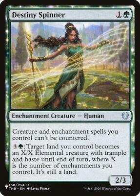 Destiny Spinner card from The List Reprints