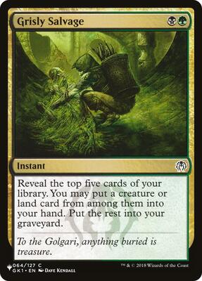 Grisly Salvage card from The List Reprints