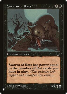 Swarm of Rats card from The List Reprints