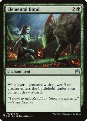 Elemental Bond card from The List Reprints