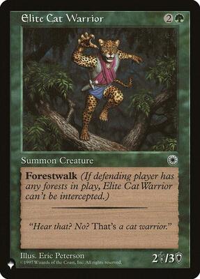 Elite Cat Warrior (Flavor Text) card from The List Reprints