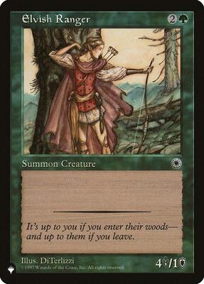 Elvish Ranger card from The List Reprints