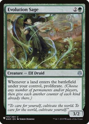 Evolution Sage card from The List Reprints
