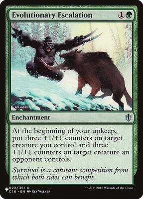 Evolutionary Escalation card from The List Reprints