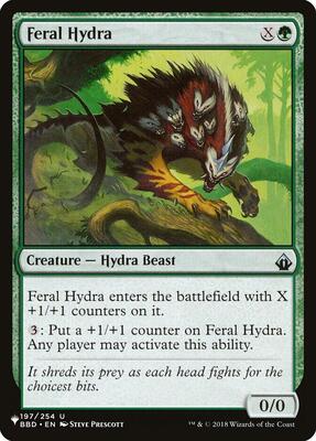 Feral Hydra card from The List Reprints