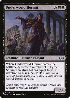 Underworld Hermit card from The List Reprints