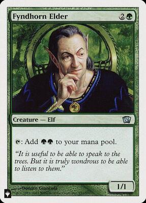 Fyndhorn Elder card from The List Reprints