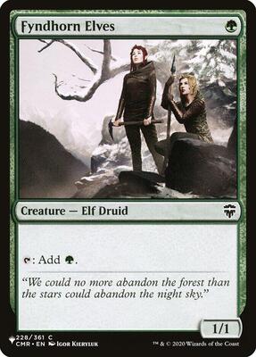 Fyndhorn Elves card from The List Reprints