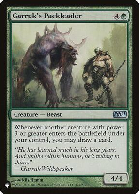 Garruk's Packleader card from The List Reprints