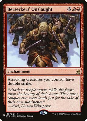 Berserkers' Onslaught card from The List Reprints