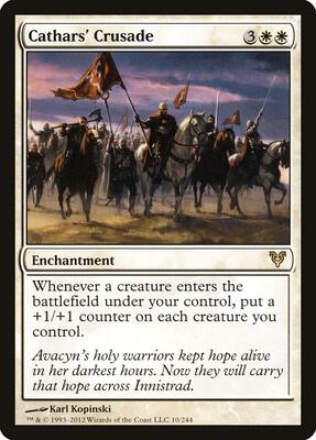 Cathars' Crusade card from Avacyn Restored