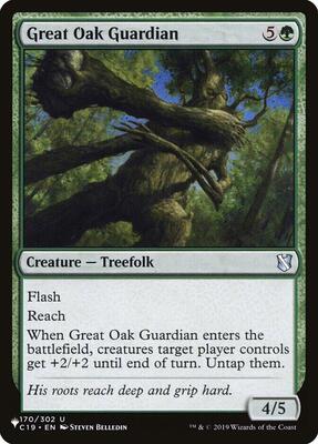 Great Oak Guardian card from The List Reprints