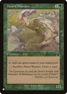 Heart Warden card from The List Reprints