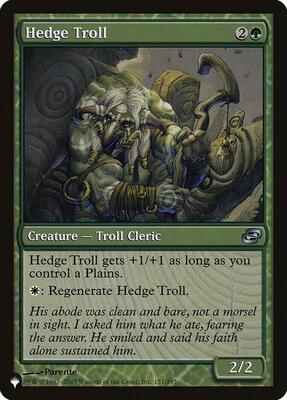 Hedge Troll card from The List Reprints