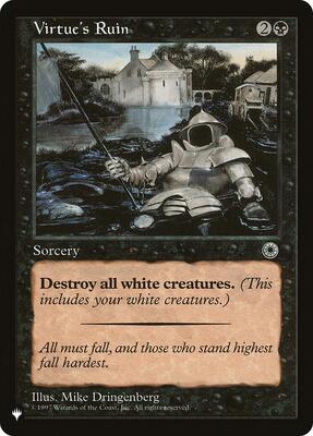 Virtue's Ruin card from The List Reprints