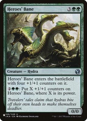 Heroes' Bane card from The List Reprints