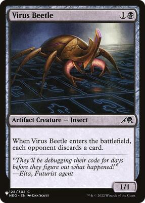 Virus Beetle card from The List Reprints