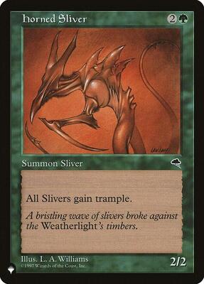 Horned Sliver card from The List Reprints