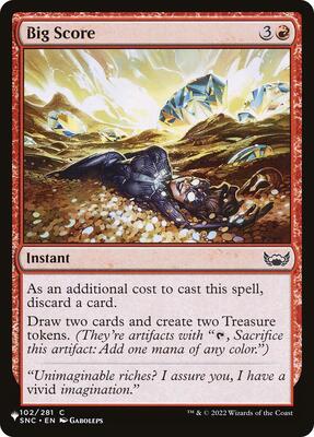 Big Score card from The List Reprints
