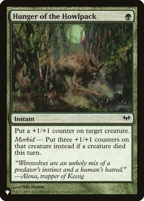 Hunger of the Howlpack card from The List Reprints