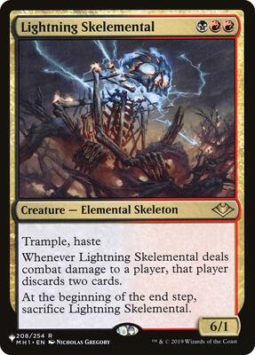 Lightning Skelemental card from The List Reprints