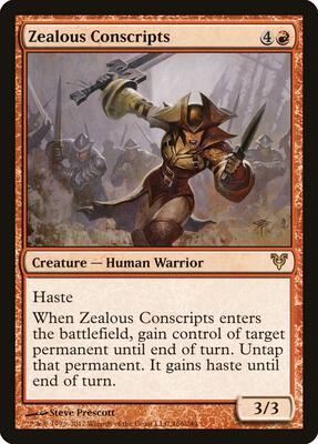 Zealous Conscripts card from Avacyn Restored