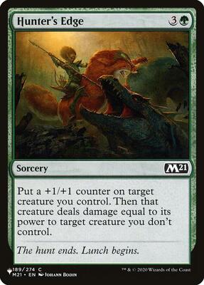 Hunter's Edge card from The List Reprints