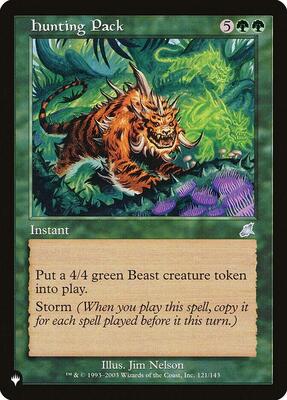 Hunting Pack card from The List Reprints