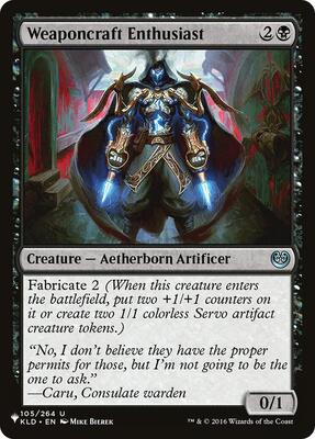 Weaponcraft Enthusiast card from The List Reprints