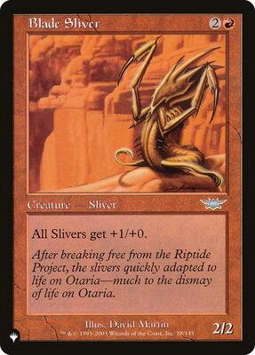 Blade Sliver card from The List Reprints