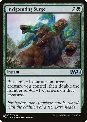 Invigorating Surge card from The List Reprints