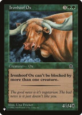 Ironhoof Ox card from The List Reprints