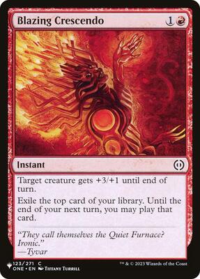 Blazing Crescendo card from The List Reprints