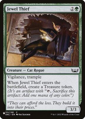 Jewel Thief card from The List Reprints