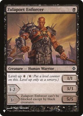 Zulaport Enforcer card from The List Reprints