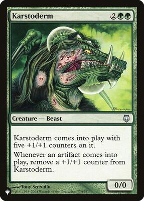 Karstoderm card from The List Reprints