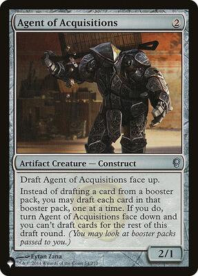 Agent of Acquisitions card from The List Reprints