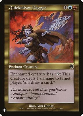 Quicksilver Dagger card from The List Reprints