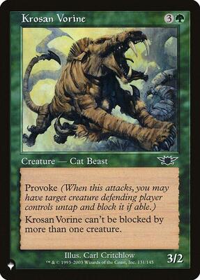 Krosan Vorine card from The List Reprints