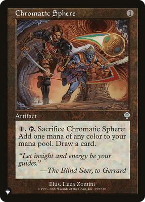 Chromatic Sphere card from The List Reprints