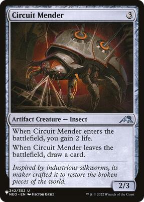 Circuit Mender card from The List Reprints