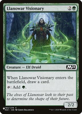 Llanowar Visionary card from The List Reprints