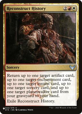 Reconstruct History card from The List Reprints