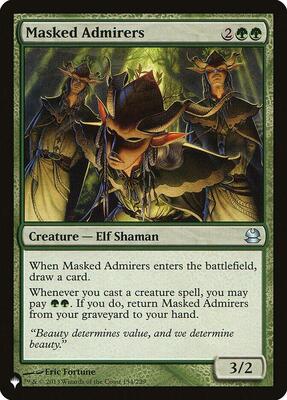 Masked Admirers card from The List Reprints