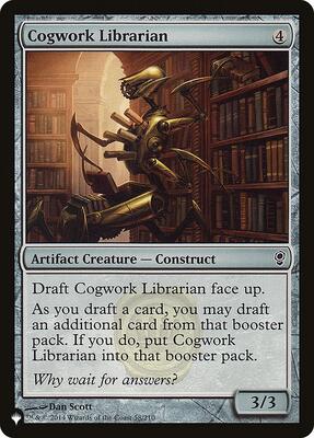 Cogwork Librarian card from The List Reprints