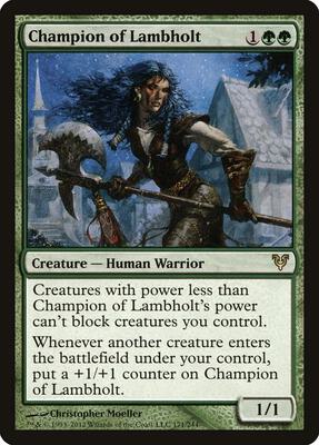 Champion of Lambholt card from Avacyn Restored