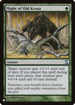 Might of Old Krosa card from The List Reprints