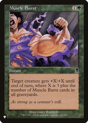 Muscle Burst card from The List Reprints