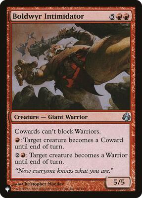 Boldwyr Intimidator card from The List Reprints
