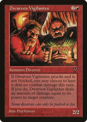 Dwarven Vigilantes card from Visions